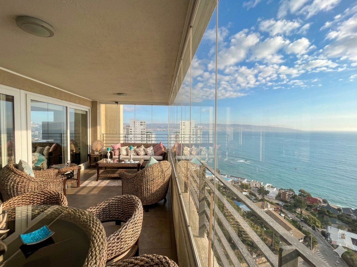Departamento en Reñaca | Amplitud, Terrazas y Vista Panorámica